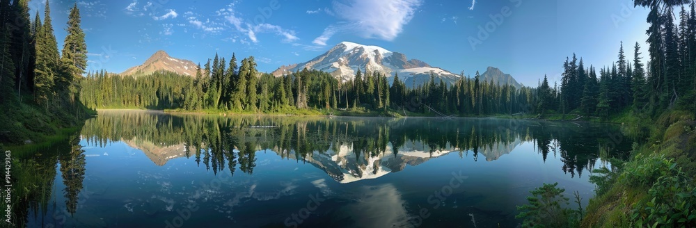 Mountain Reflection in a Serene Lake Mountain Reflection in a Serene Lake