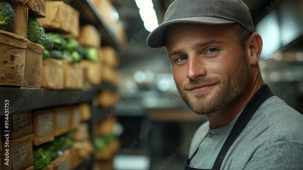 Man in kitchen smiling at camera Man in kitchen smiling at camera