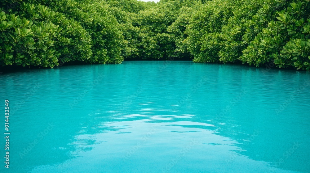 Calm turquoise water with gentle ripples and reflections Calm turquoise water with gentle ripples and reflections