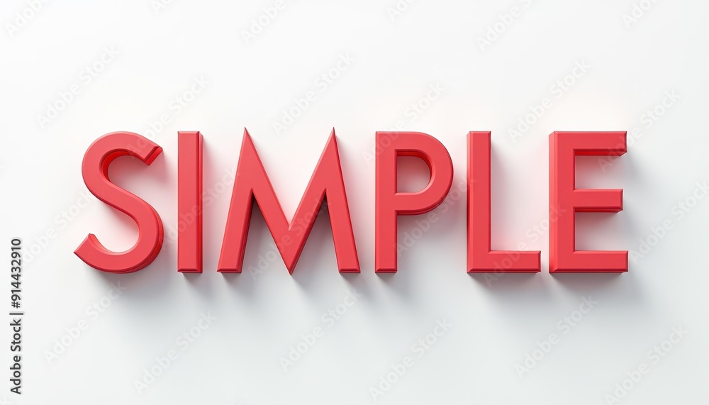 Bold red text spelling 'SIMPLE' on a white background. Bold red text spelling 'SIMPLE' on a white background.