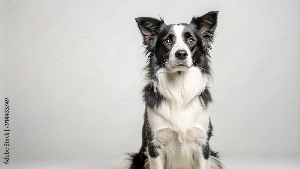 Alert and curious border collie dog sitting , border collie, dog, sitting, alert, curious, intelligent, breed, animal, obedient