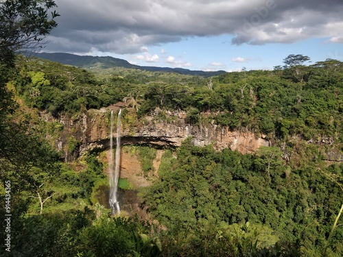 Chamarel Falls in Chamarel, Mauritius photo