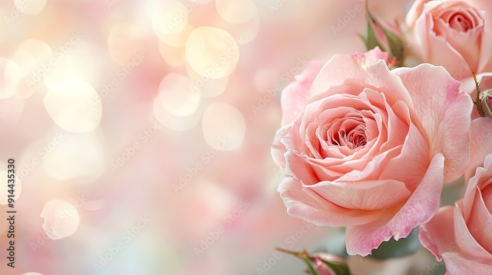 A pink rose in close-up, showcasing intricate petal details against a soft, blurred background, perfect for a delicate and elegant look. A pink rose in close-up, showcasing intricate petal details against a soft, blurred background, perfect for a delicate and elegant look.