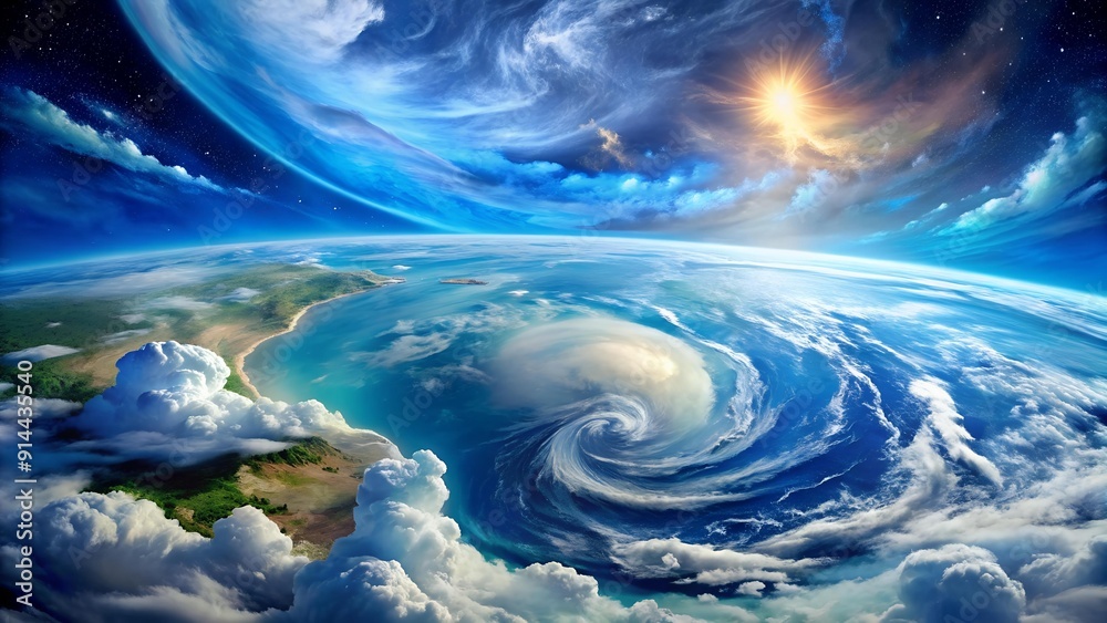 Celestial Tapestry: A Symphony of Blue and White AI Generated Celestial Tapestry: A Symphony of Blue and White AI Generated