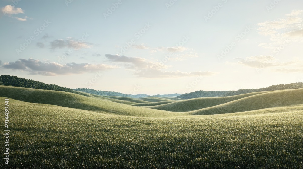 A tranquil countryside scene with rolling hills and a clear sky, perfect for creating a serene and expansive visual. A tranquil countryside scene with rolling hills and a clear sky, perfect for creating a serene and expansive visual.