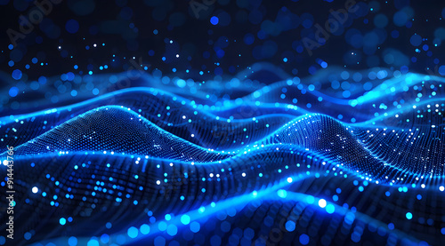 Digital technology banner green blue background concept, cyber technology circuit, abstract tech, innovation future data, internet network, Ai big data, futuristic wifi connection design