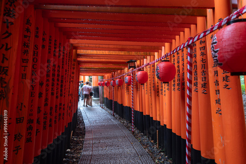 Torii gates at Fushimi Inari-Taisha sanctuary,Kyoto, Japan