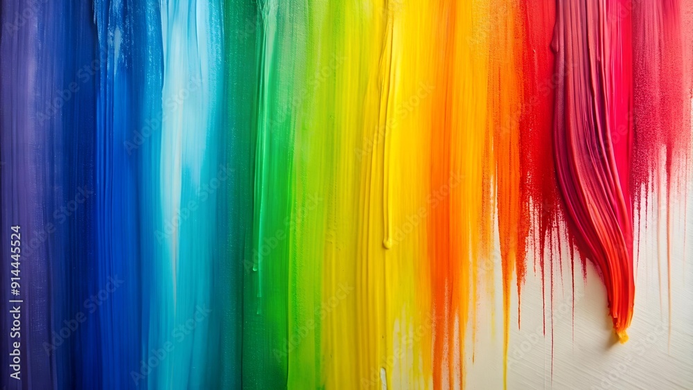 A Symphony of Hues: Abstract Rainbow Streaks on White Canvas AI Generated A Symphony of Hues: Abstract Rainbow Streaks on White Canvas AI Generated