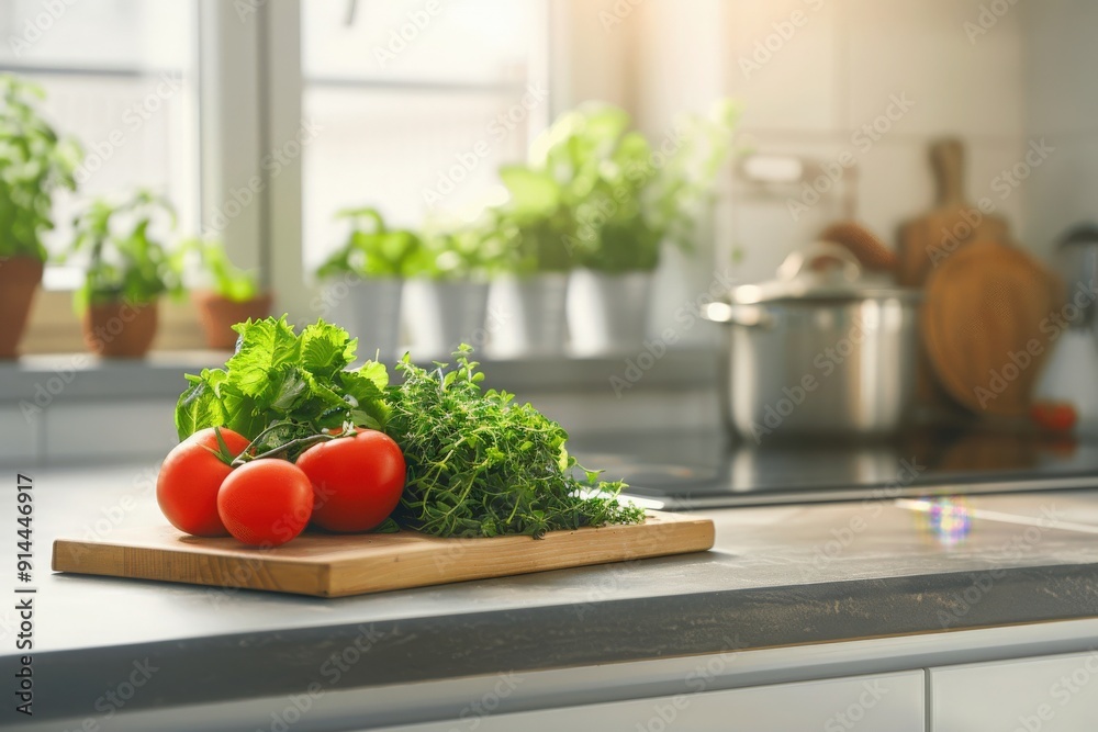Fresh vegetables on kitchen counter Fresh vegetables on kitchen counter