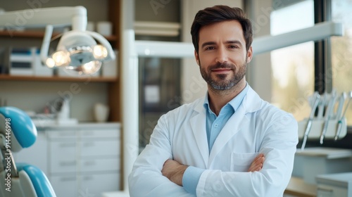 The confident dentist's portrait