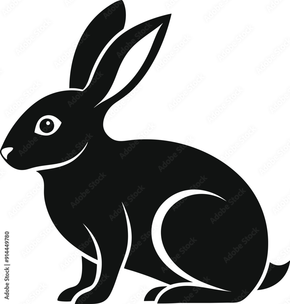 silhouette of a rabbit , rabbit vector silhouette silhouette of a rabbit , rabbit vector silhouette