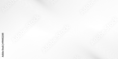 Abstract white blend digital wave lines and technology transparent background. Minimal carve wavy white and gray flowing wave lines and glowing moving lines. Futuristic sound wave lines background.