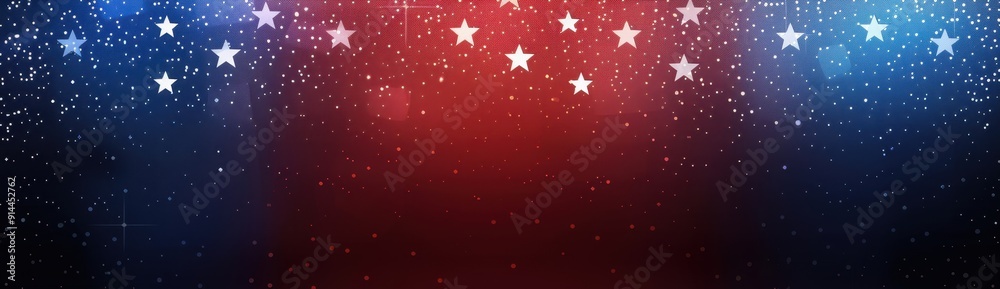 Red, white and blue background with stars in the middle of it Generative AI Red, white and blue background with stars in the middle of it Generative AI