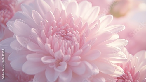 Detailed shot of a chrysanthemum, showcasing its delicate petals and vibrant hues, providing a fresh and beautiful floral scene.