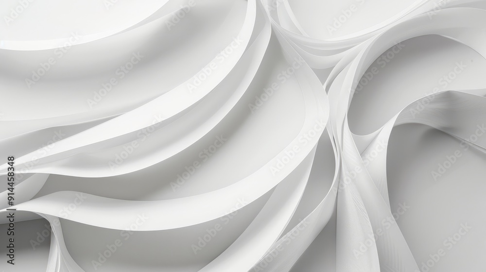 Curled blank sheets of paper on white background Curled blank sheets of paper on white background