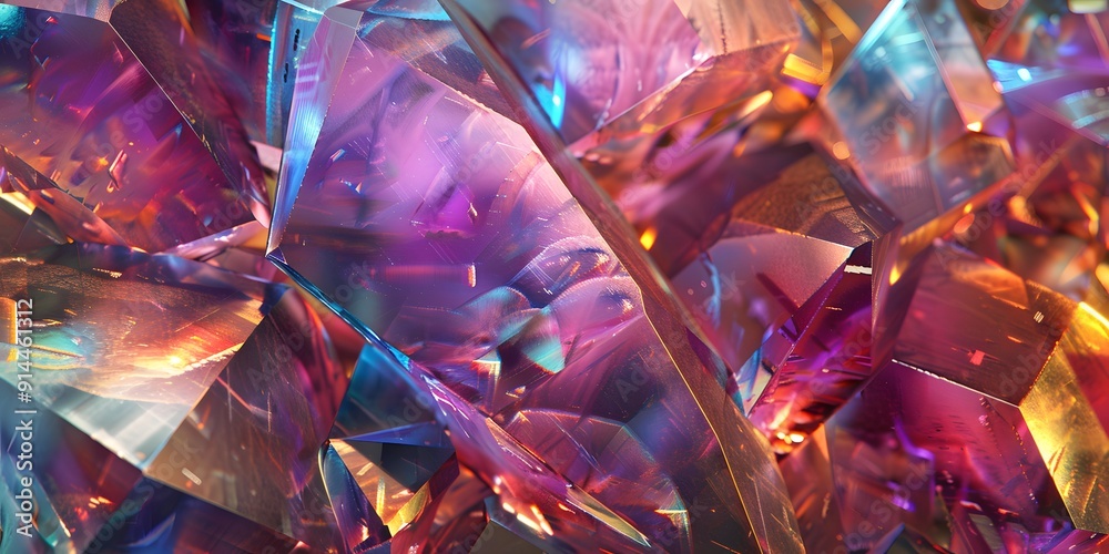 Close-Up of Gemstone Facets in Luxury Light Close-Up of Gemstone Facets in Luxury Light