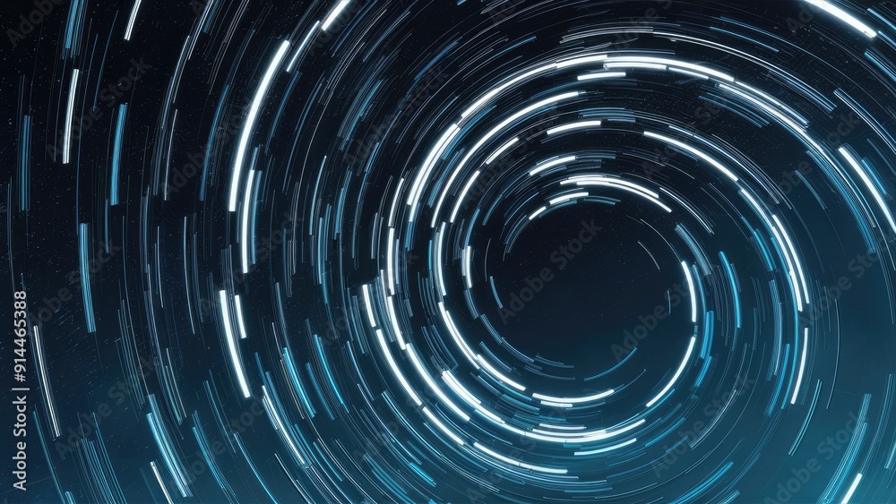 Dynamic Abstract Vortex with Circular Swirl Lines and Night Sky Star Trails Dynamic Abstract Vortex with Circular Swirl Lines and Night Sky Star Trails