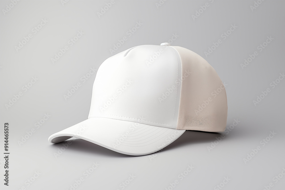 white cap isolated on grey background white cap isolated on grey background