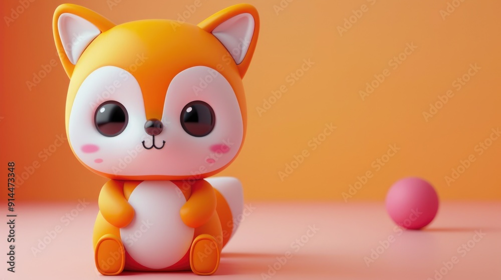 Cartoon Animal Character in a Simple Environment

