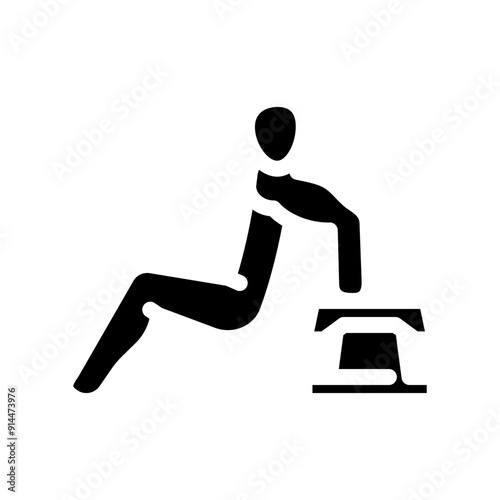 lunges fitness exercise leg glyph icon vector. lunges fitness exercise leg sign. isolated symbol illustration
