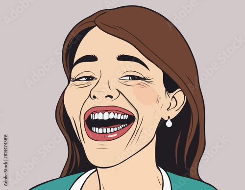 Anorexia senior woman with decayed teeth