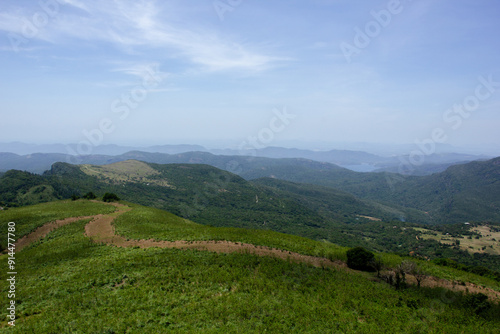 landscape with hills and clouds