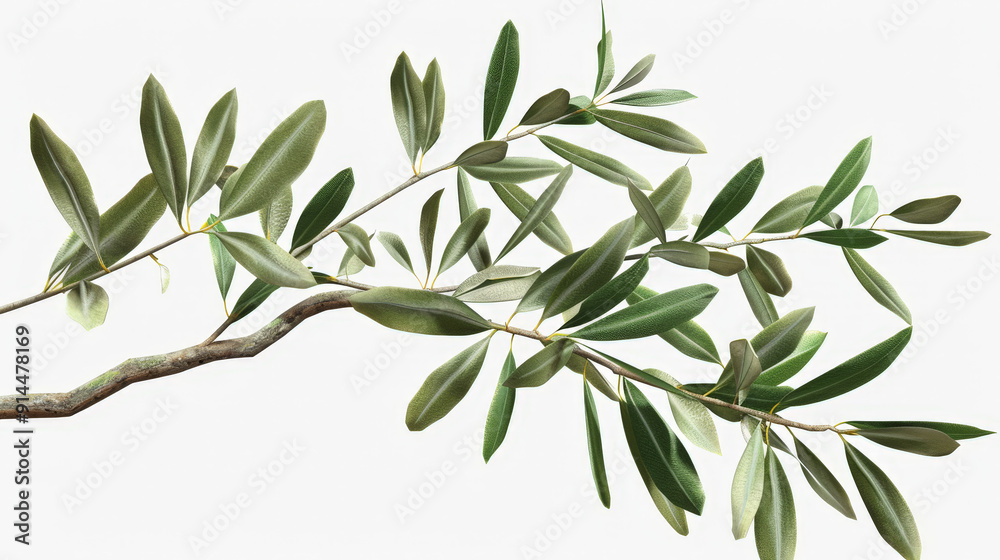 branch of olive tree isolated on white branch of olive tree isolated on white