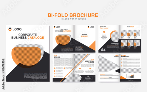 8 pages corporate modern bifold business proposal business brochure annual report template