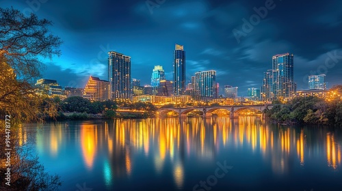 Austin Skyline at Dusk