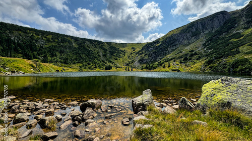 Small Pond lake in the Polish Karkonosze Mountains