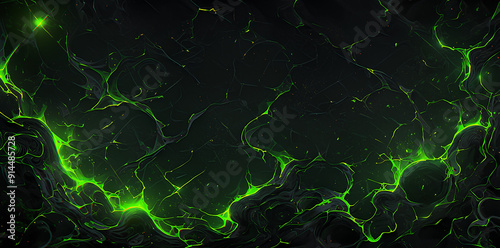 green flames effect illustration background
