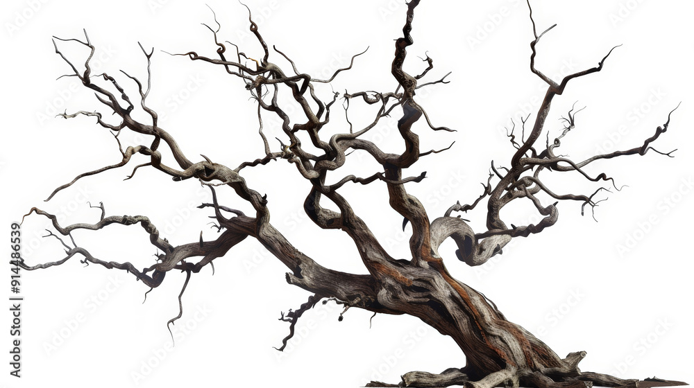 old dead spooky tree isolated on white background old dead spooky tree isolated on white background