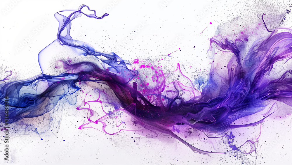 Purple Ink Flow abstract design - liquid wallpaper, homepage, banner Purple Ink Flow abstract design - liquid wallpaper, homepage, banner
