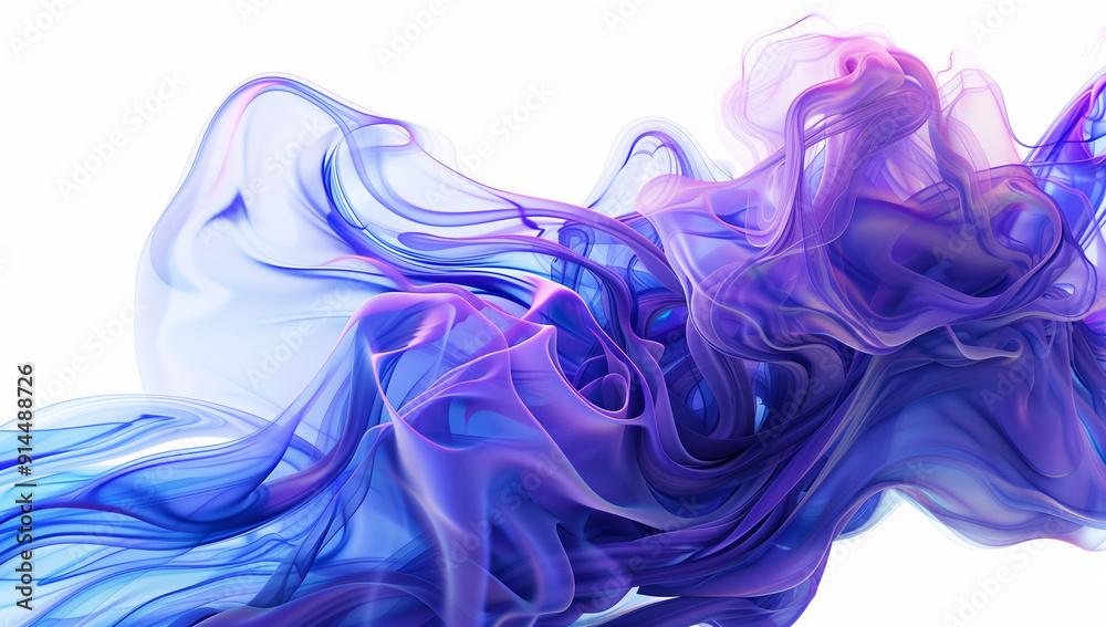 Blue Ink Flow abstract design - liquid wallpaper, homepage, banner