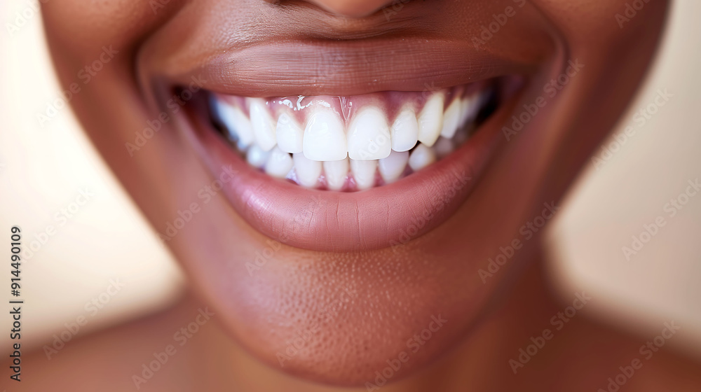 Close-Up of a Bright, Joyful Smile with White Teeth Close-Up of a Bright, Joyful Smile with White Teeth