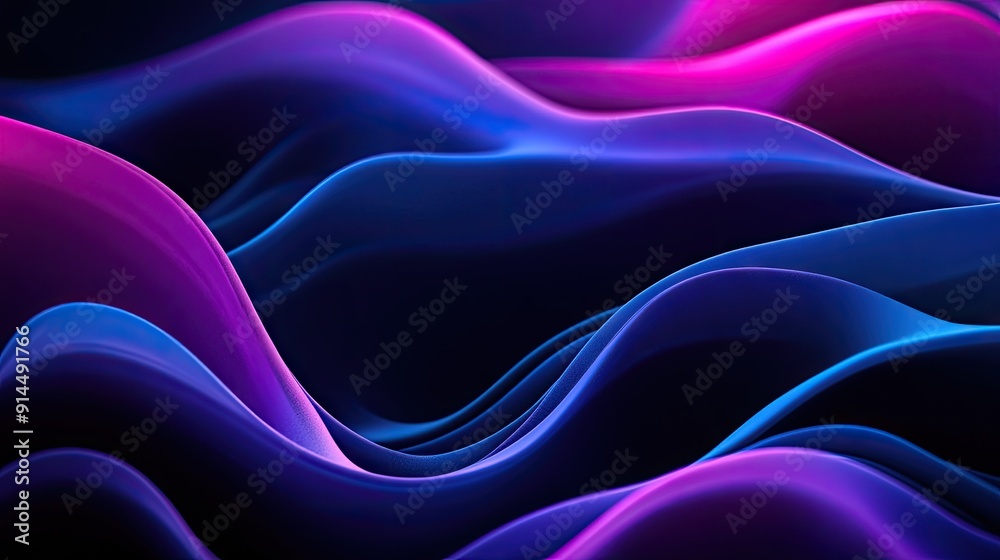 Abstract blue and purple waves on a dark backdrop, perfect for contemporary and stylish designs. Abstract blue and purple waves on a dark backdrop, perfect for contemporary and stylish designs.