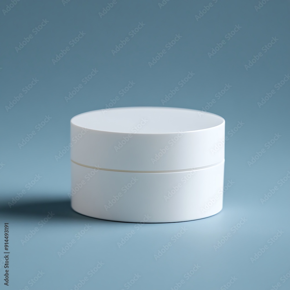 Authentic Korean Skincare: White Matte Moisture Cream Container with Traditional Vibes Authentic Korean Skincare: White Matte Moisture Cream Container with Traditional Vibes