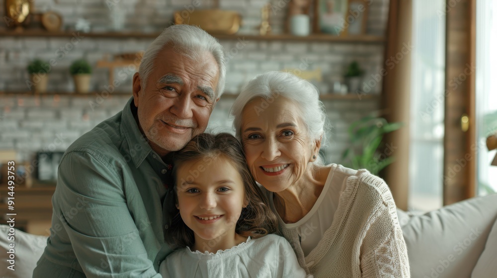 The grandparents with child