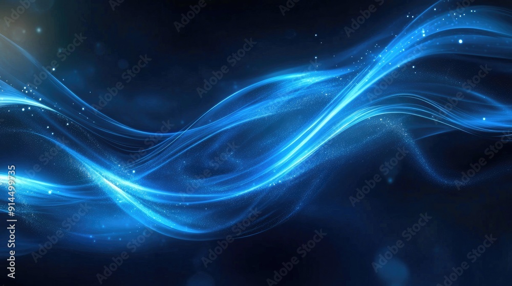 Dark blue backdrop featuring glowing wave lines, creating a captivating and sleek visual effect. Dark blue backdrop featuring glowing wave lines, creating a captivating and sleek visual effect.