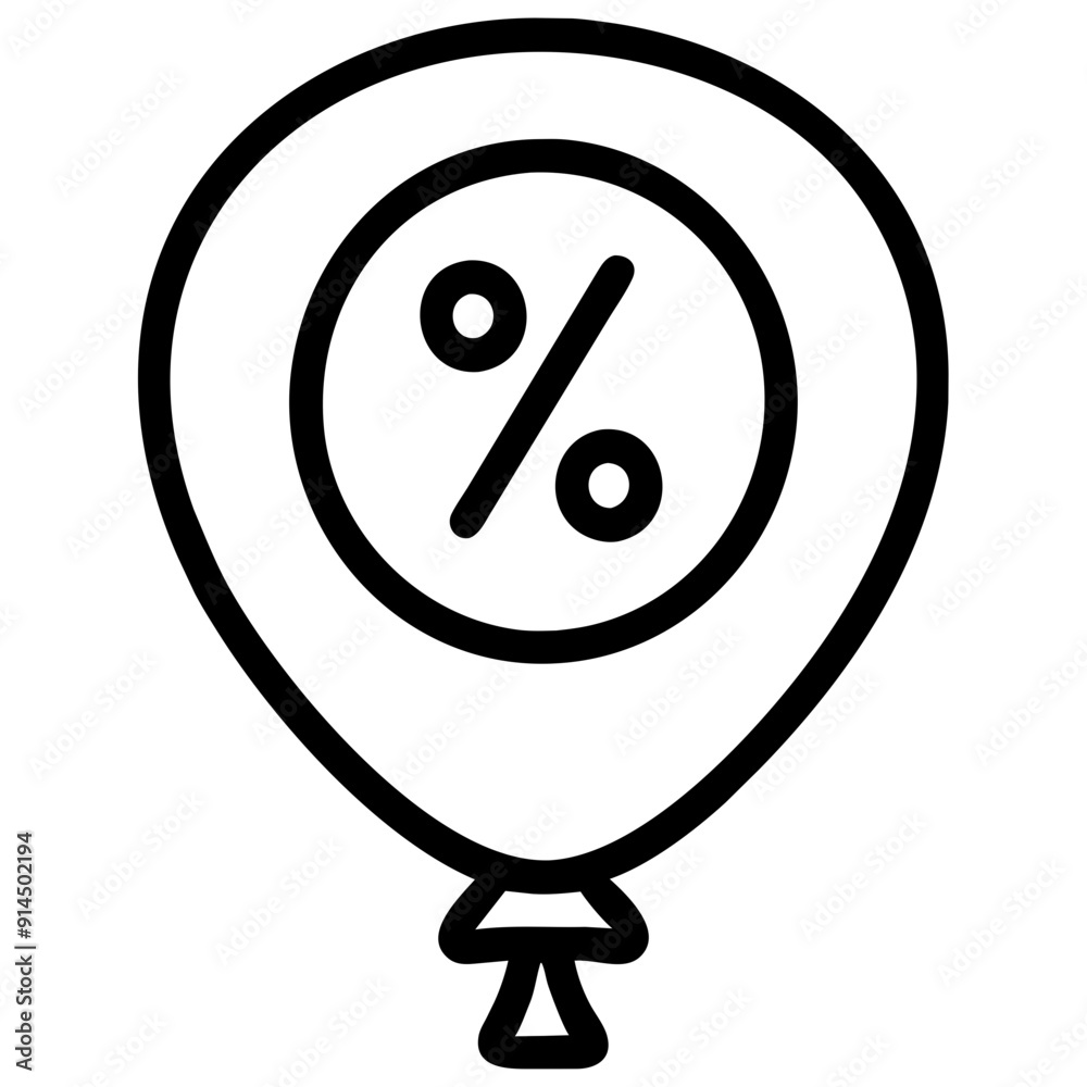 Percent Sign in Alarm Clock Icon Percent Sign in Alarm Clock Icon