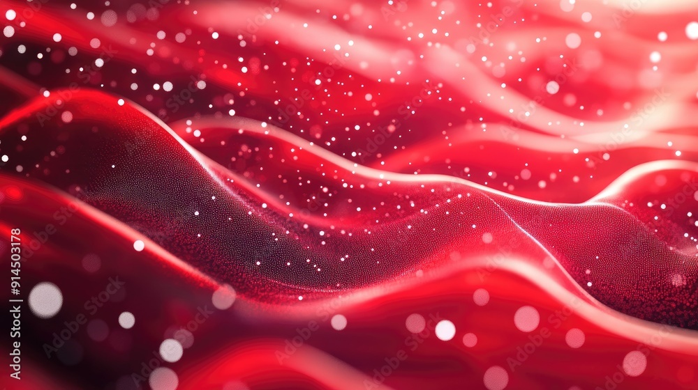 Flowing red waves with scattered white dots in an abstract background, perfect for bold and engaging visual projects. - Flowing red waves with scattered white dots in an abstract background, perfect for bold and engaging visual projects. -