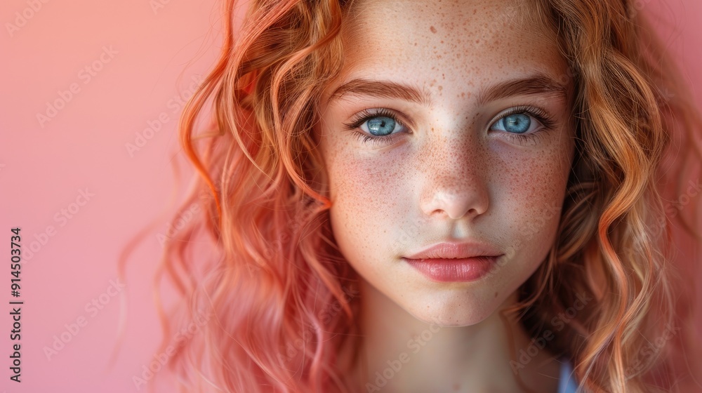 Naklejka premium Tender portrait of a beautiful girl
