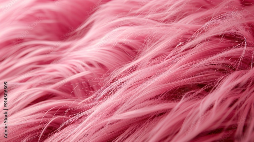 Obraz premium Close-up of Pink Animal Fur Texture.