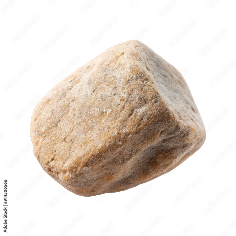 Rough Stone Boulder With Texture showcasing a natural, rugged appearance, perfect for landscaping or construction. Isolated on transparent background, png.