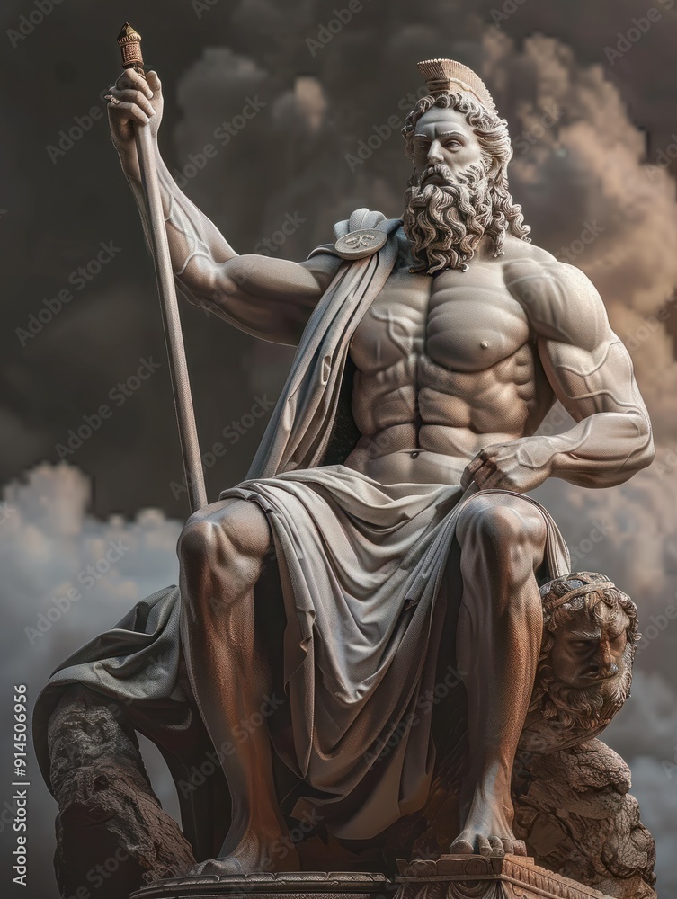 Statue of Zeus at Olympia artistic rendition Statue of Zeus at Olympia artistic rendition