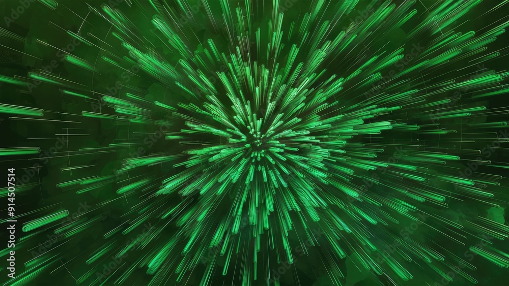 Fototapeta premium Abstract green textured background featuring dynamic lines