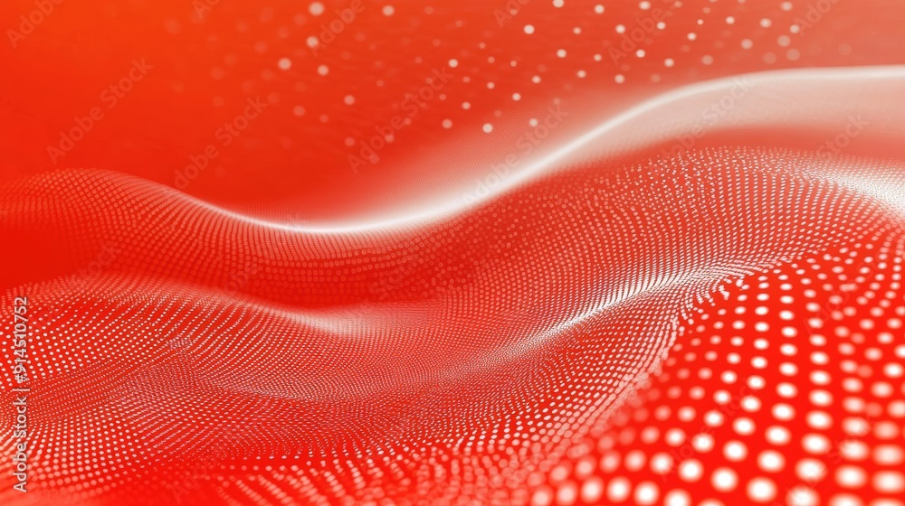 Red waves with contrasting white dots in an abstract design, perfect for creating striking and energetic backgrounds for banners and print. Red waves with contrasting white dots in an abstract design, perfect for creating striking and energetic backgrounds for banners and print.