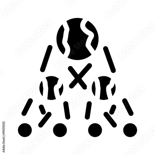 the existence of parallel universes glyph icon vector. the existence of parallel universes sign. isolated symbol illustration