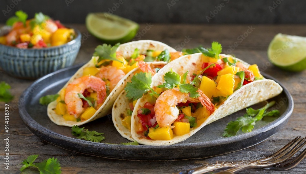 Zesty Shrimp Tacos with Mango Salsa Zesty Shrimp Tacos with Mango Salsa