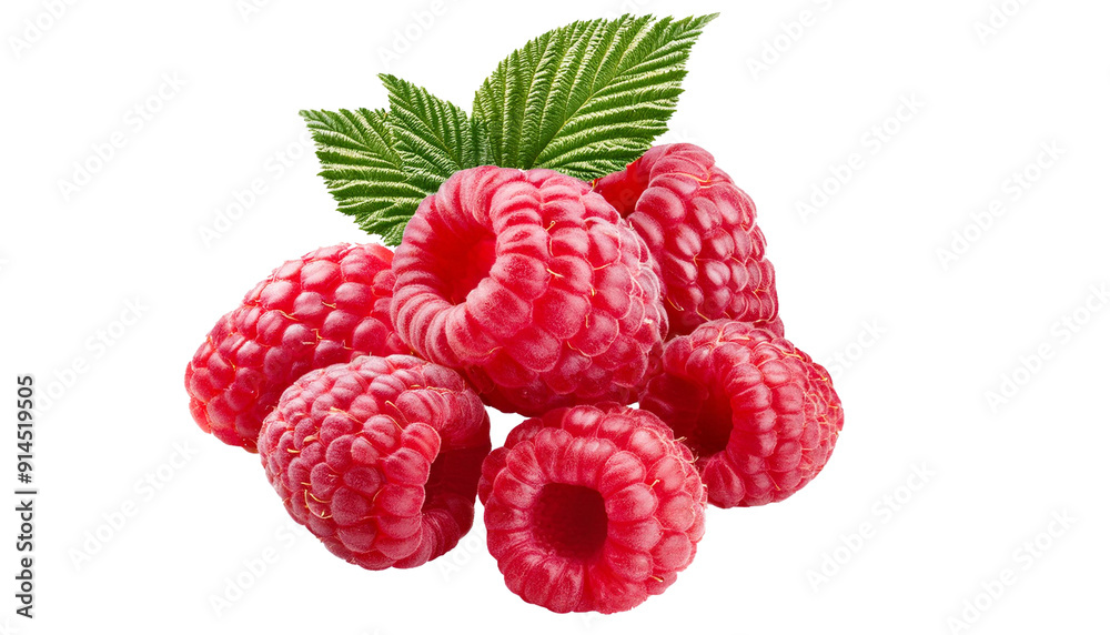 Raspberry collection isolated on a transparent background Raspberry collection isolated on a transparent background